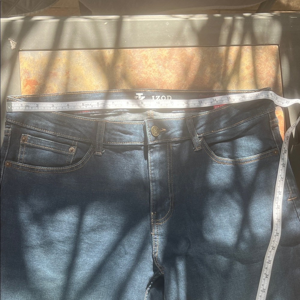 Izod Men's Straight Jeans - Blue 34x30 men new no tags - Picture 6 of 9